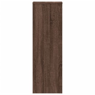 vidaXL Βάσεις Φυτών 2 Τεμ. Καφέ Δρυς 33x33x100 εκ. Επεξεργασμένο Ξύλο