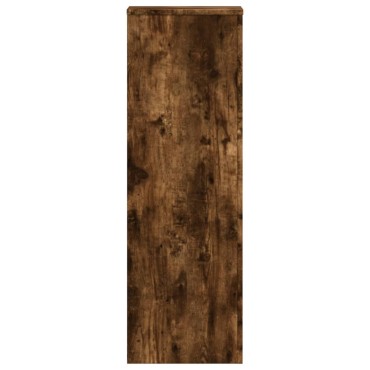 vidaXL Βάσεις Φυτών Καπνιστή Δρυς 33x33x100εκ Επεξεργασμένο Ξύλο