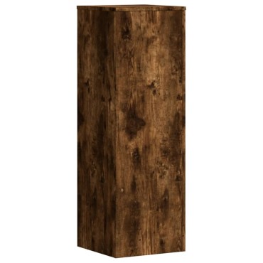 vidaXL Βάσεις Φυτών Καπνιστή Δρυς 33x33x100εκ Επεξεργασμένο Ξύλο