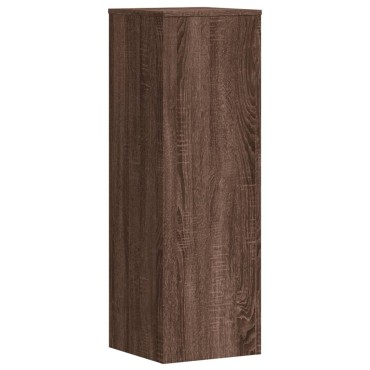 vidaXL Βάσεις Φυτών Καφέ Δρυς 33x33x100 εκ. Επεξεργασμένο Ξύλο