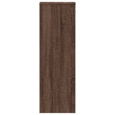vidaXL Βάσεις Φυτών Καφέ Δρυς 33x33x100 εκ. Επεξεργασμένο Ξύλο