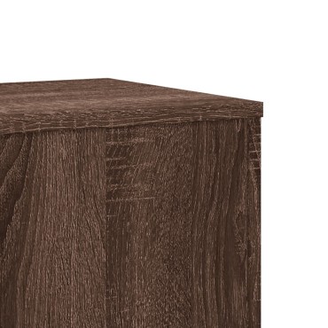 vidaXL Βάσεις Φυτών Καφέ Δρυς 33x33x100 εκ. Επεξεργασμένο Ξύλο