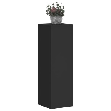 vidaXL Βάσεις Φυτών 2 τεμ. Μαύρες 25x25x80 εκ. από Επεξεργασμένο Ξύλο