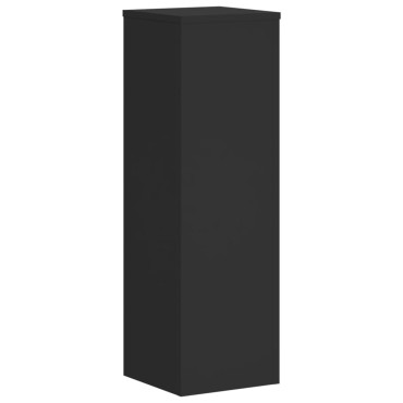 vidaXL Βάσεις Φυτών 2 τεμ. Μαύρες 25x25x80 εκ. από Επεξεργασμένο Ξύλο