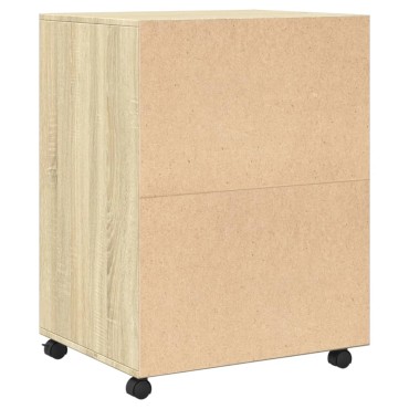 vidaXL Ντουλάπι Τροχήλατο Sonoma Δρυς 60x48x81cm από Επεξ. Ξύλο 1 τεμ.