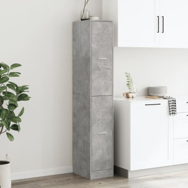 vidaXL Συρταριέρα Γενικής Χρήσης Γκρι Σκυρ.30x41x174,5cm Επεξ. Ξύλο 1 τεμ.
