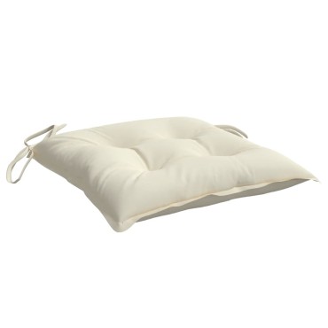vidaXL Μαξιλάρια Καρέκλας Κήπου 2 τεμ. Λευκά 50x50x7cm Υφασμάτινα