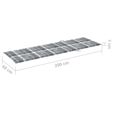 vidaXL Ξαπλώστρα Κήπου από Μπαμπού με Μαξιλάρι 200x65x(30-87)cm 1 τεμ.