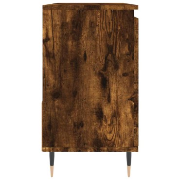 vidaXL Ντουλάπι Μπάνιου Καπνιστή Δρυς 65x33x60cm Επεξεργασμένο Ξύλο 1 τεμ.