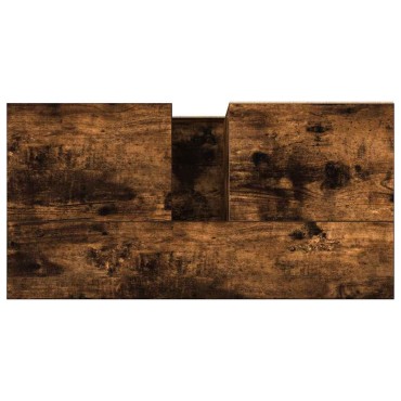 vidaXL Ντουλάπι Μπάνιου Καπνιστή Δρυς 65x33x60cm Επεξεργασμένο Ξύλο 1 τεμ.
