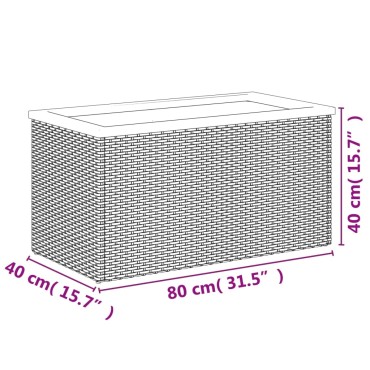 vidaXL Ζαρντινιέρα Μαύρη 80 x 40 x 40 εκ. από Συνθετικό Ρατάν