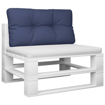 vidaXL Μαξιλάρι Παλέτας Ναυτικό Μπλε 80x40x12cm Υφασμάτινο