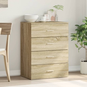 vidaXL Συρταριέρα Sonoma Δρυς 60x39x80cm Επεξεργασμένο Ξύλο 1 τεμ.