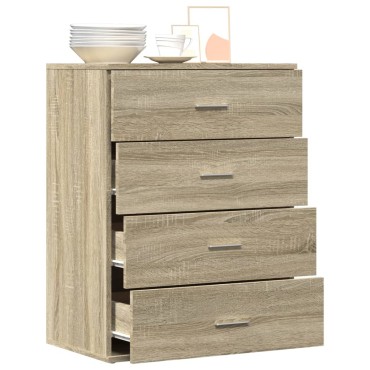 vidaXL Συρταριέρα Sonoma Δρυς 60x39x80cm Επεξεργασμένο Ξύλο 1 τεμ.