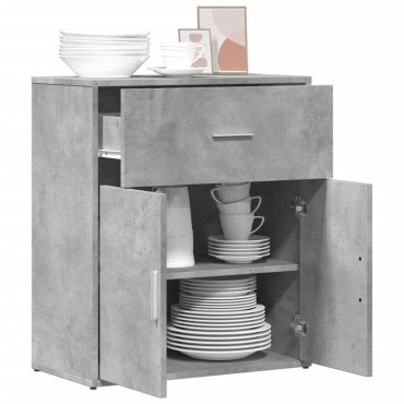 vidaXL Βοηθητικό Ντουλάπι Γκρι Σκυρ. 60x31x70cm από Επεξεργασμένο Ξύλο 1 τεμ.