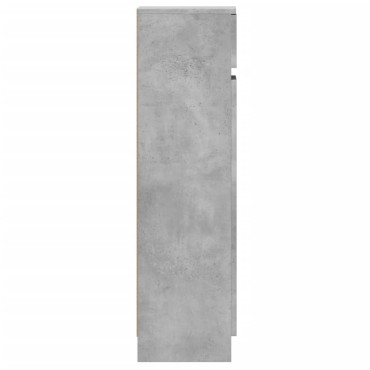 vidaXL Παπουτσοθήκη Γκρι Σκυροδέματος 100,5x28x100cm Επεξεργ. Ξύλο