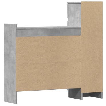 vidaXL Παπουτσοθήκη Γκρι Σκυροδέματος 100,5x28x100cm Επεξεργ. Ξύλο