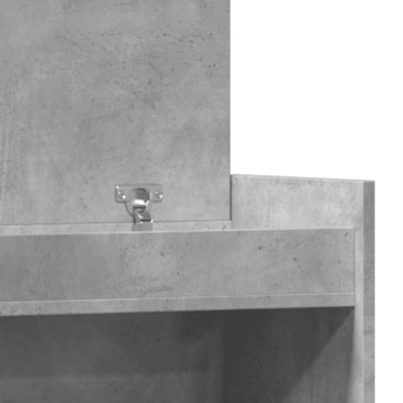 vidaXL Παπουτσοθήκη Γκρι Σκυροδέματος 100,5x28x100cm Επεξεργ. Ξύλο