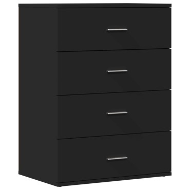 vidaXL Βοηθητικά Ντουλάπια 2 τεμ. Μαύρη 60x39x80cm Επεξεργ. Ξύλο