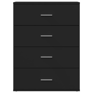 vidaXL Βοηθητικά Ντουλάπια 2 τεμ. Μαύρη 60x39x80cm Επεξεργ. Ξύλο
