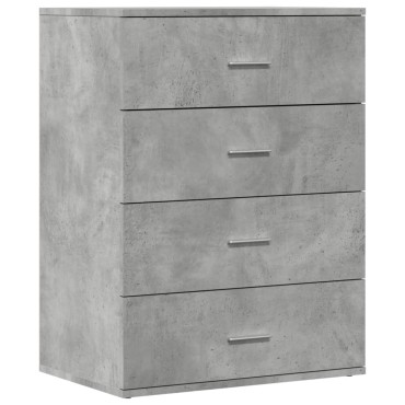 vidaXL Βοηθητικά Ντουλάπια 2 τεμ. Γκρι Σκυρ. 60x39x80cm Επεξεργ. Ξύλο
