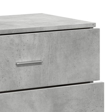 vidaXL Βοηθητικά Ντουλάπια 2 τεμ. Γκρι Σκυρ. 60x39x80cm Επεξεργ. Ξύλο