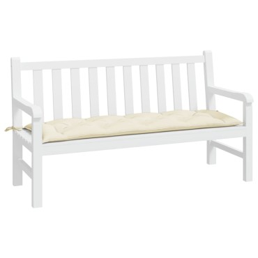 vidaXL Μαξιλάρι Πάγκου Κήπου Κρεμ 150x50x7cm Ύφασμα Oxford