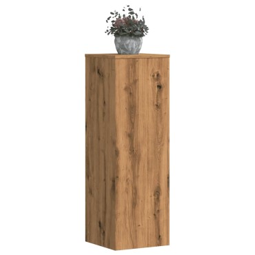vidaXL Βάσεις Φυτών Αρτισιανή Δρυς 33x33x100 εκ. Επεξ. Ξύλο