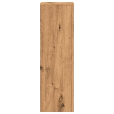 vidaXL Βάσεις Φυτών 2 τεμ. Αρτισιανή Δρυς 25x25x80 εκ. Επεξ. Ξύλο