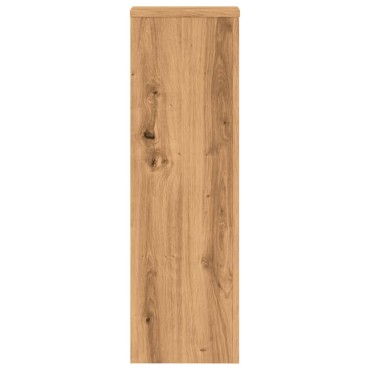vidaXL Βάσεις Φυτών 2 τεμ. Αρτισιανή Δρυς 25x25x80 εκ. Επεξ. Ξύλο
