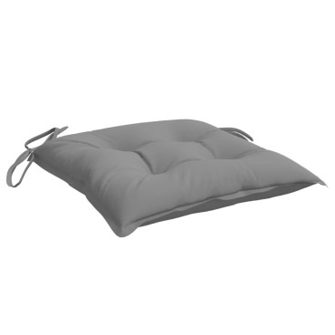 vidaXL Μαξιλάρια Καρέκλας Κήπου 2 τεμ. Γκρι 40x40x7cm Υφασμάτινα