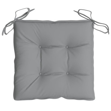 vidaXL Μαξιλάρια Καρέκλας Κήπου 2 τεμ. Γκρι 40x40x7cm Υφασμάτινα