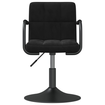 vidaXL Σκαμπό Μπαρ Μαύρο Βελούδινο 48x47x(71-85,5)cm 1 τεμ.