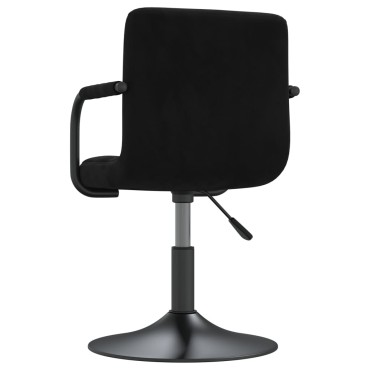 vidaXL Σκαμπό Μπαρ Μαύρο Βελούδινο 48x47x(71-85,5)cm 1 τεμ.