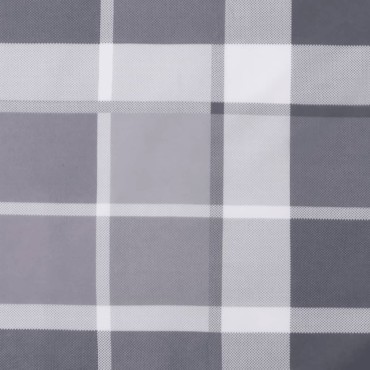 vidaXL Μαξιλάρια Καρέκλας 2τεμ Γκρι Καρό 40x40x3cm Ύφασμα Oxford