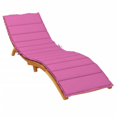 vidaXL Μαξιλάρι Ξαπλώστρας Ροζ από Ύφασμα Oxford 200x70x4cm