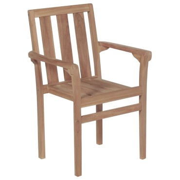 vidaXL Καρέκλες Κήπου 2 τεμ. από Μασίφ Ξύλο Teak & Γκρι Καρό Μαξιλάρια 58x50x89cm