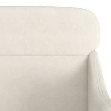 vidaXL Πολυθρόνα Κρεμ 63x76x80cm Βελούδινη 1 τεμ.