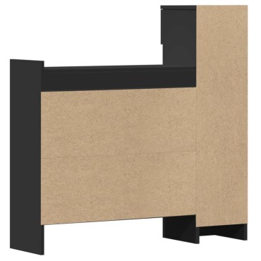 vidaXL Παπουτσοθήκη Μαύρη 100,5x28x100cm από Επεξεργασμένο Ξύλο