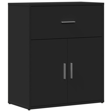 vidaXL Βοηθητικά Ντουλάπια 2 τεμ. Μαύρο 60x31x70cm Επεξεργ. Ξύλο
