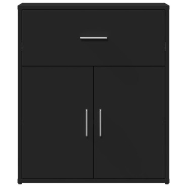 vidaXL Βοηθητικά Ντουλάπια 2 τεμ. Μαύρο 60x31x70cm Επεξεργ. Ξύλο