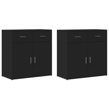 vidaXL Ραφιέρα Μαύρη 79x38x80cm από Επεξεργασμένο Ξύλο 1 τεμ.