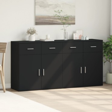 vidaXL Ραφιέρα Μαύρη 79x38x80cm από Επεξεργασμένο Ξύλο 1 τεμ.