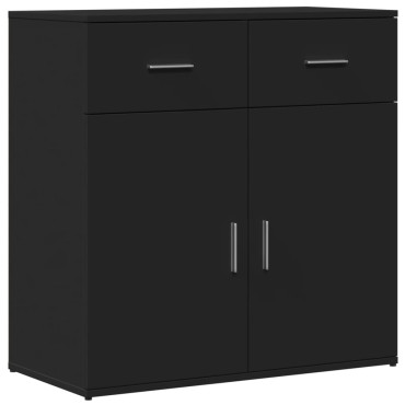 vidaXL Ραφιέρα Μαύρη 79x38x80cm από Επεξεργασμένο Ξύλο 1 τεμ.