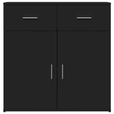 vidaXL Ραφιέρα Μαύρη 79x38x80cm από Επεξεργασμένο Ξύλο 1 τεμ.