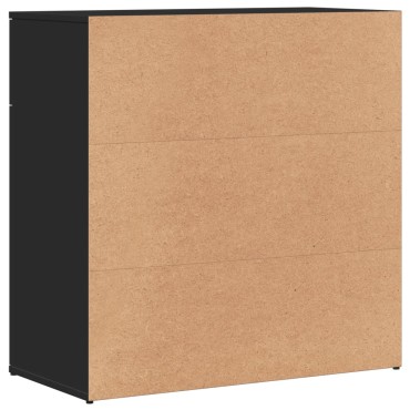vidaXL Ραφιέρα Μαύρη 79x38x80cm από Επεξεργασμένο Ξύλο 1 τεμ.