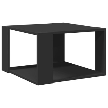 vidaXL Τραπεζάκι Σαλονιού Μαύρο 51,5x51,5x30cm Επεξεργασμένο Ξύλο 1 τεμ.
