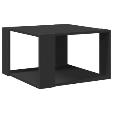vidaXL Τραπεζάκι Σαλονιού Μαύρο 51,5x51,5x30cm Επεξεργασμένο Ξύλο 1 τεμ.