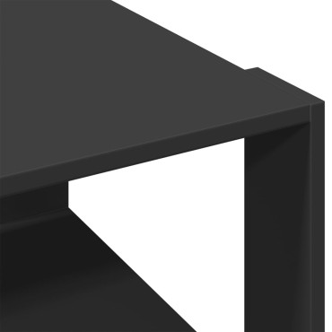 vidaXL Τραπεζάκι Σαλονιού Μαύρο 51,5x51,5x30cm Επεξεργασμένο Ξύλο 1 τεμ.