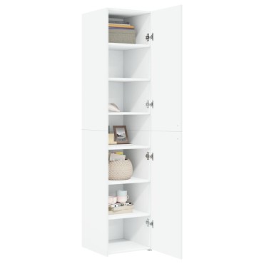 vidaXL Ντουλάπι Λευκό 40x42,5x185cm από Επεξεργασμένο Ξύλο 1 τεμ.